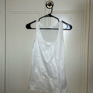 Express Shimmering White Tank Top in size XS